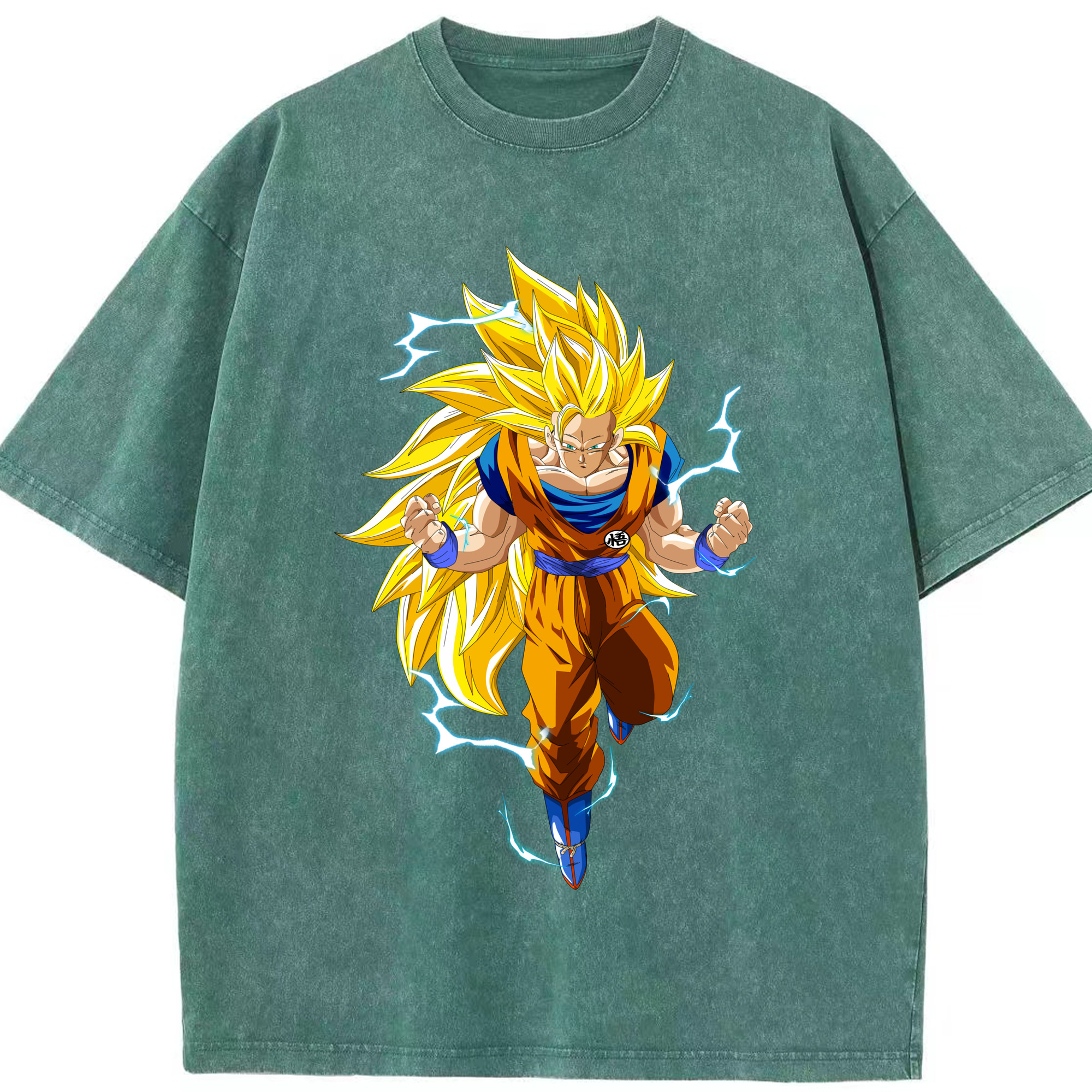 （画像用） ドラゴンボール 孫悟空（そん ごくう）Son Goku カカロット DRAGON BALL Kakarotto 綿100% ヴィンテージ風 半袖Tシャツ（フロントプリント）